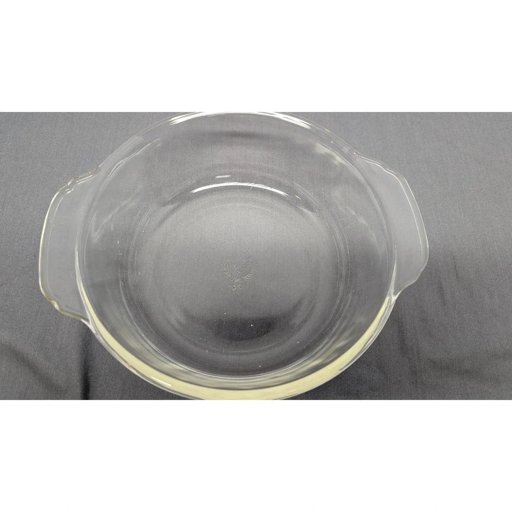 Fire-King Round Casserole Baking Dish L-1-2QT 1.5 Quart Clear Glass Vintage